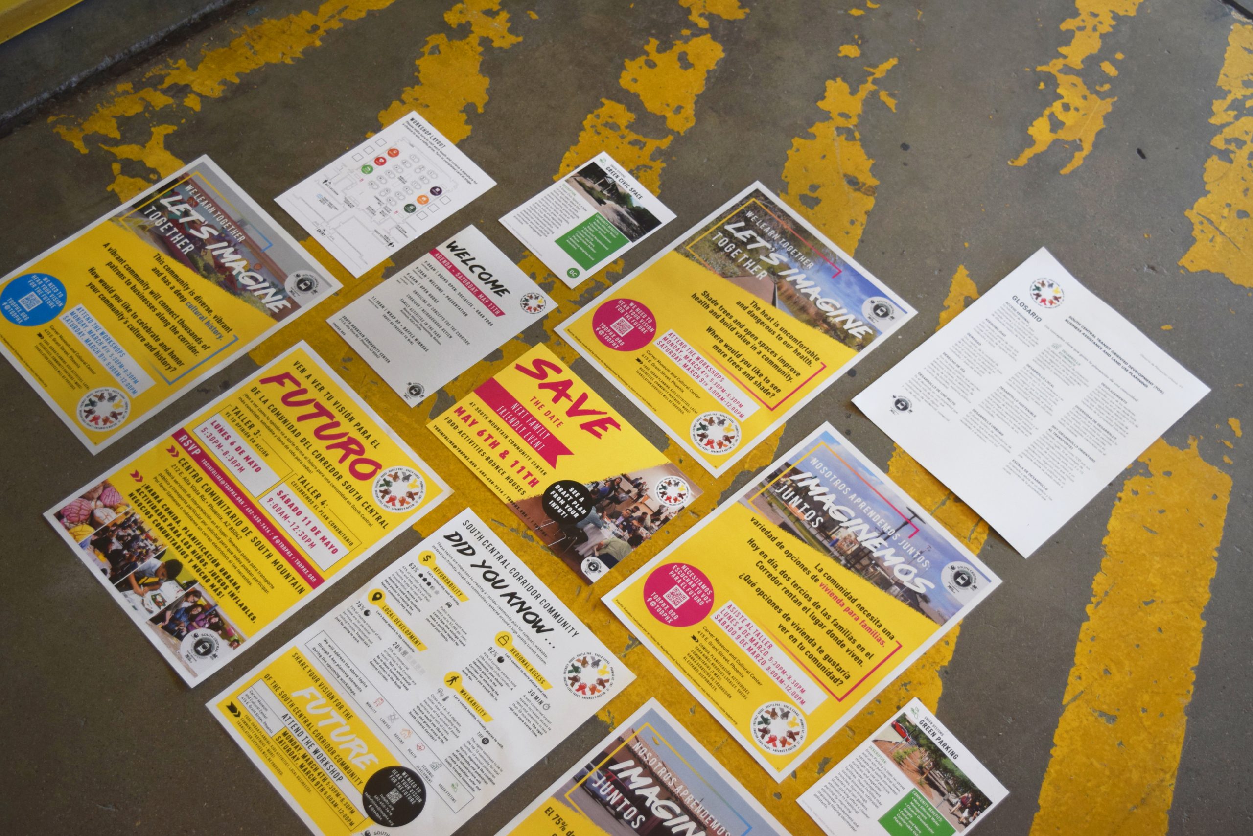 A broad coalition of community organizations worked to design extensive multilingual educational and outreach resources distributed through various advertisements, events, and digital and printed platforms to inform as well as engage the community. The image shows some of the printed collateral.
