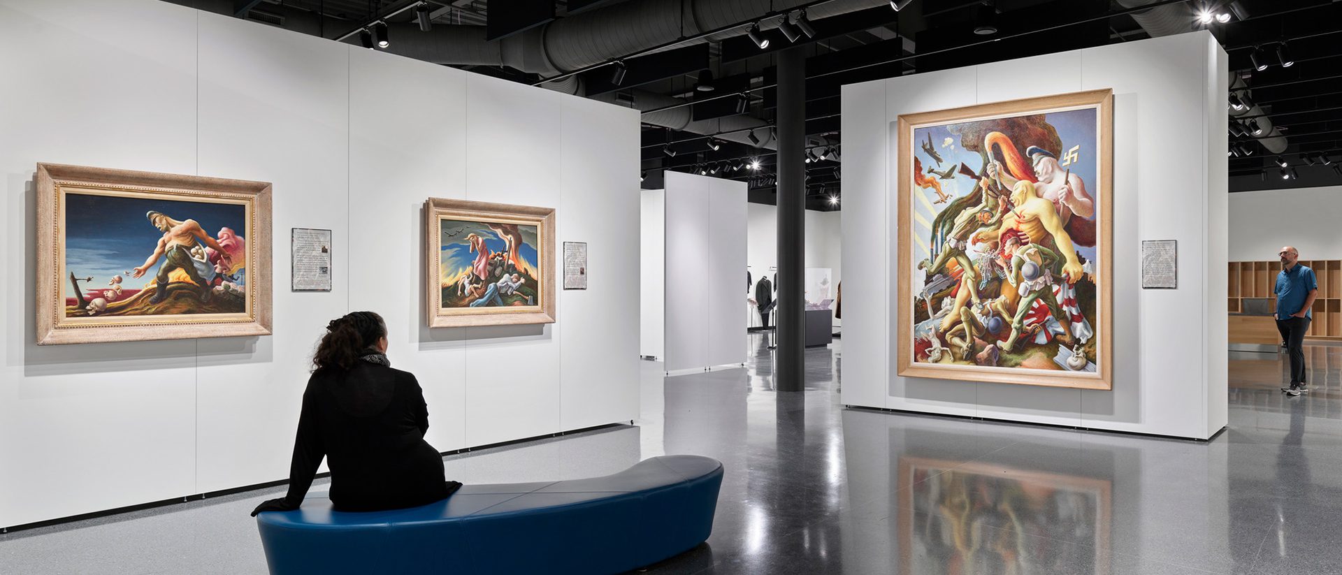 Image of the art gallery featuring Thomas Hart Benton's work.