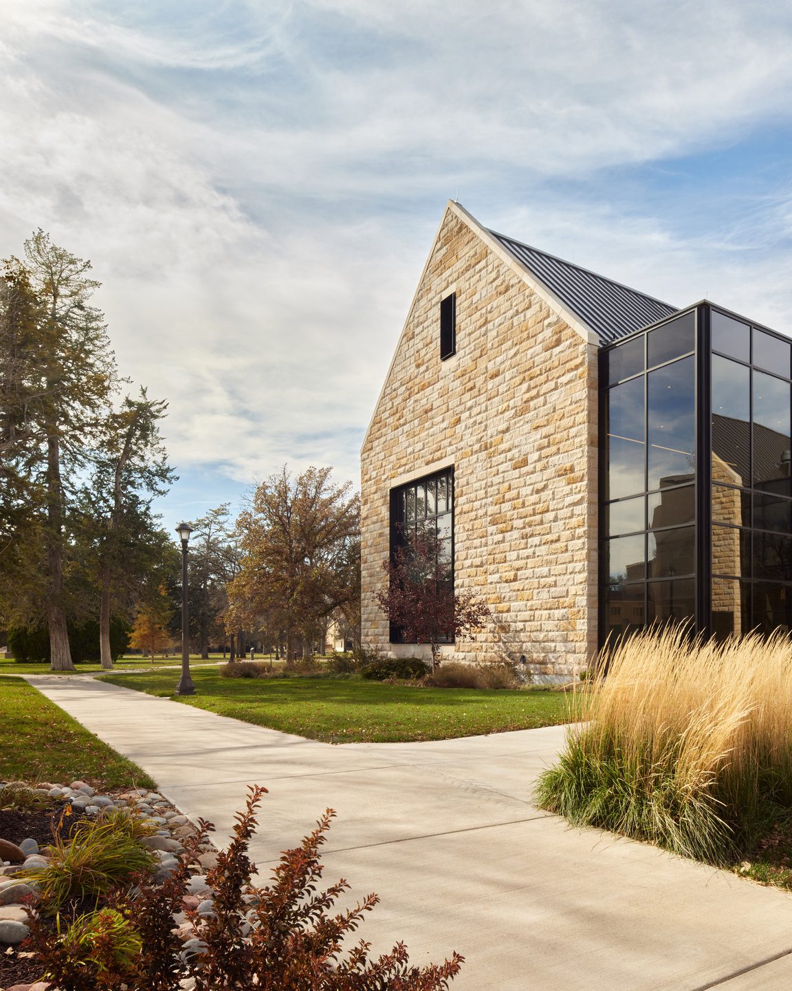 Exterior photo of the Schmidt Foundation Center for Art & Design at Fort Hays State University.